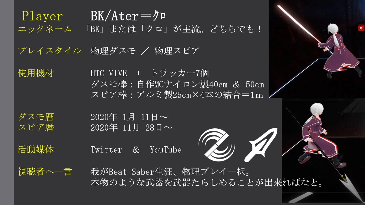 BK/Ater=ｸﾛ プロフィール